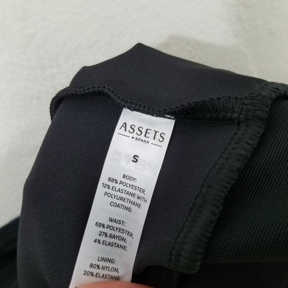 Like New Assets By Spanx Faux Leather Leggings Black Size S - Picture 13 of 13